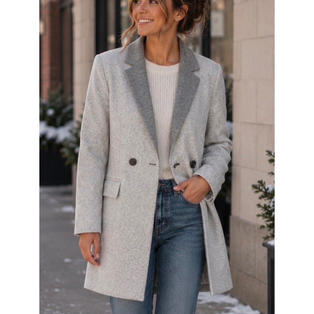 Bernardo Women's Grey Coatigan Medium Longline Minimalist Soft Neutral‎ Trendy